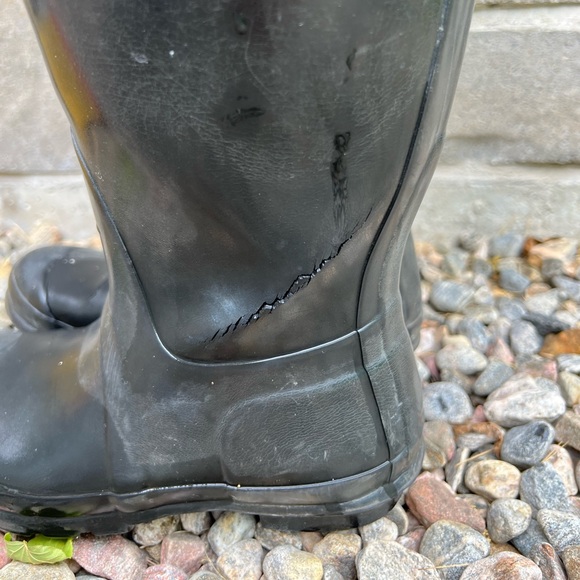 Hunter Boots - Womens Original Tall Rain Boots (Black) Size 37 - Picture 8 of 14